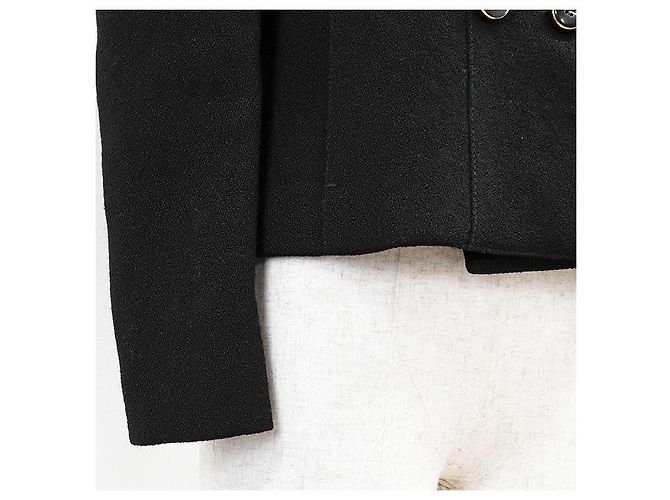 Chaqueta de lana jacquard con logo GG entrelazado de Gucci Negro - vista 14