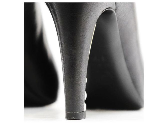 Timeless Chanel Perlenleder-Pumps Schwarz - Ansicht 9