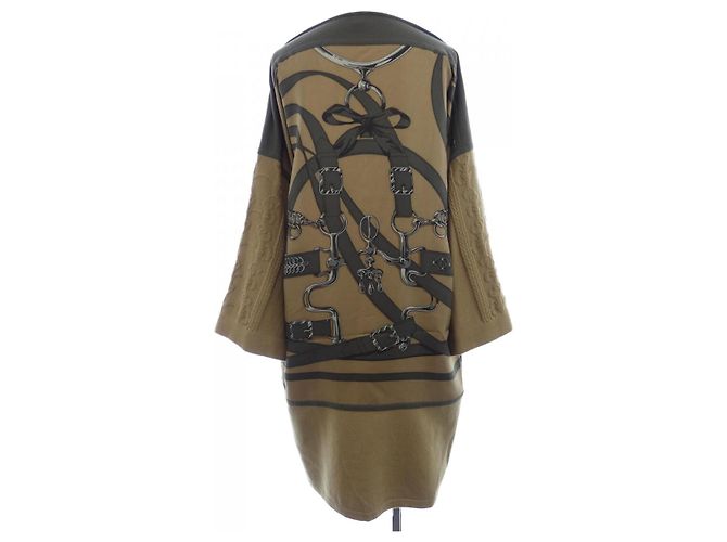 Hermès Hermes Twill Reine Kleid 34 Grün Khaki - Ansicht 2