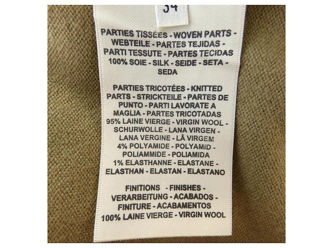 Hermès Hermes Twill Reine Kleid 34 Grün Khaki - Ansicht 3
