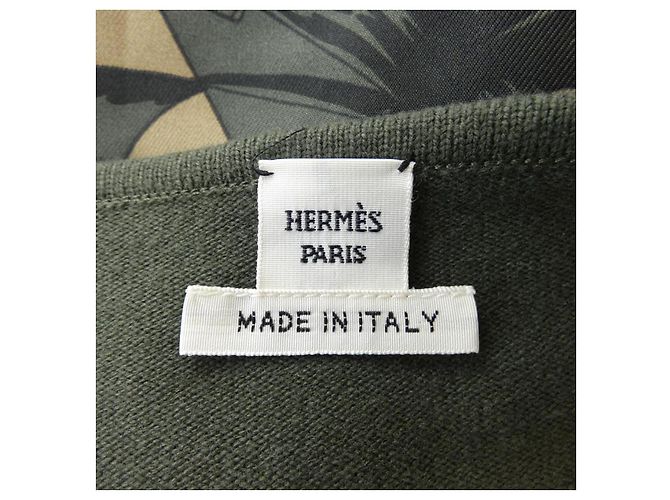 Hermès Hermes Twill Reine Kleid 34 Grün Khaki - Ansicht 4