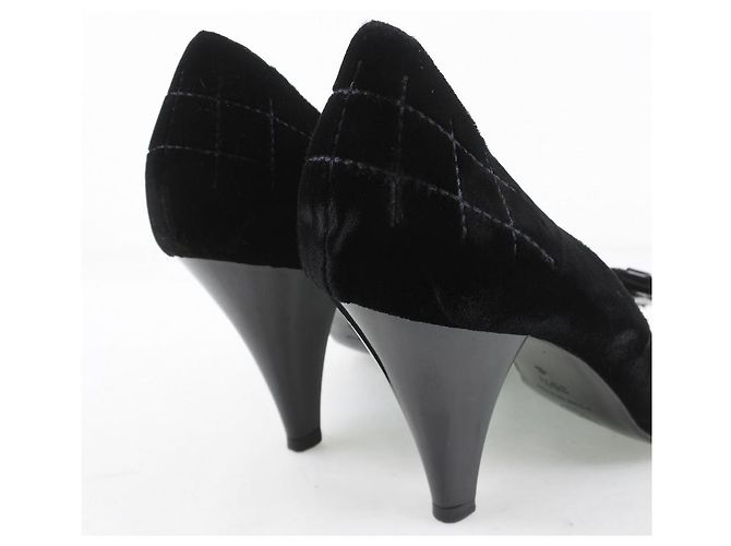 Timeless Décolleté in pelle Chanel Nero - vista 5