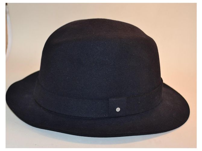 Cappello Hermès in feltro di coniglio blu scuro - vista 4