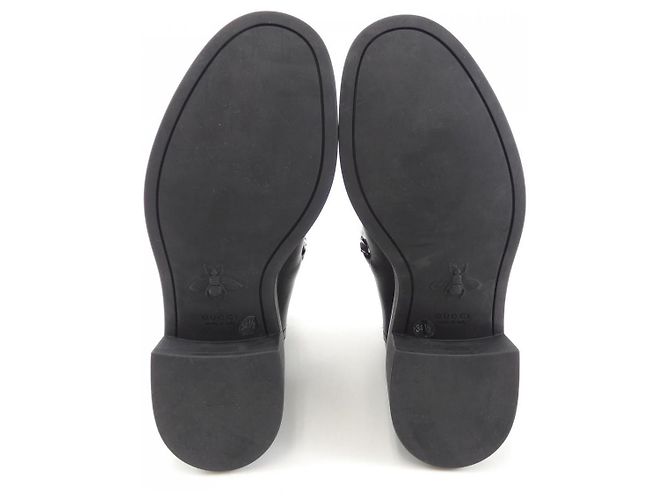 Gucci 17K10 Lederstiefel Schwarz - Ansicht 4