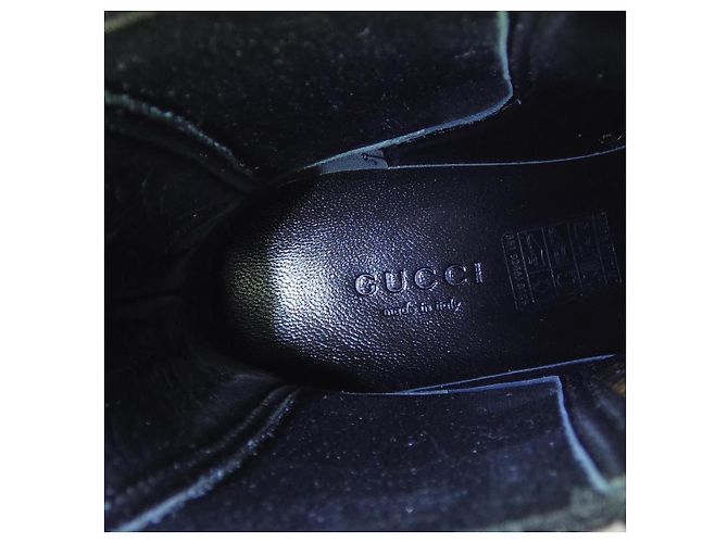 Gucci 17K10 Lederstiefel Schwarz - Ansicht 6