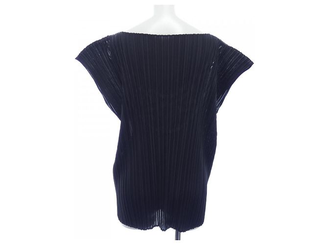Autre Marque Top Pleats Please Negro - vista 2