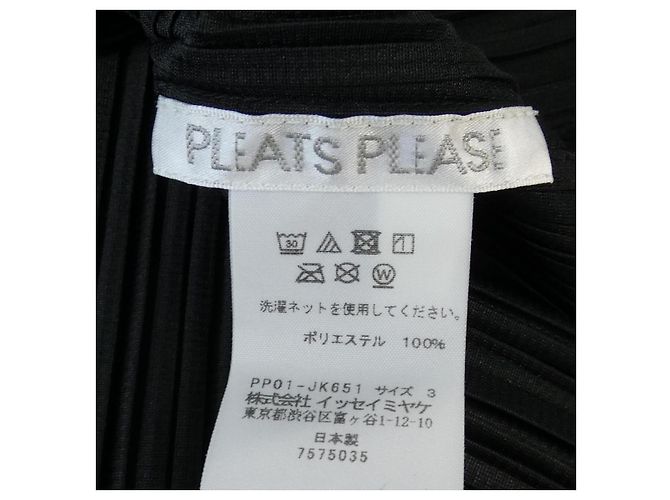 Autre Marque Top Pleats Please Negro - vista 3