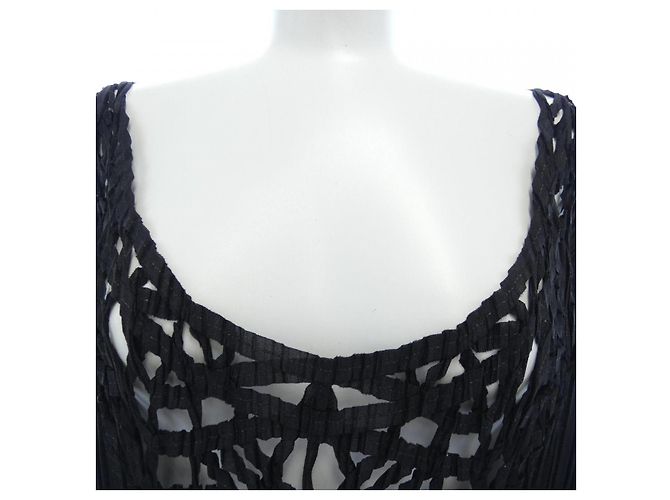Autre Marque Top Pleats Please Negro - vista 4
