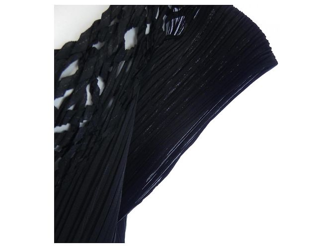 Autre Marque Top Pleats Please Negro - vista 5