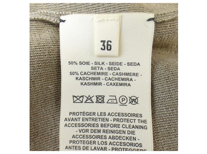 Hermès Hermes Seide-Kaschmir-Kleid 3H2515D6 36 Beige - Ansicht 3