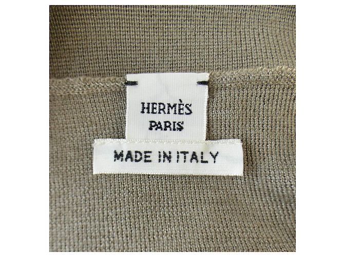 Hermès Hermes Seide-Kaschmir-Kleid 3H2515D6 36 Beige - Ansicht 4