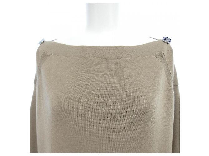 Hermès Hermes Seide-Kaschmir-Kleid 3H2515D6 36 Beige - Ansicht 5
