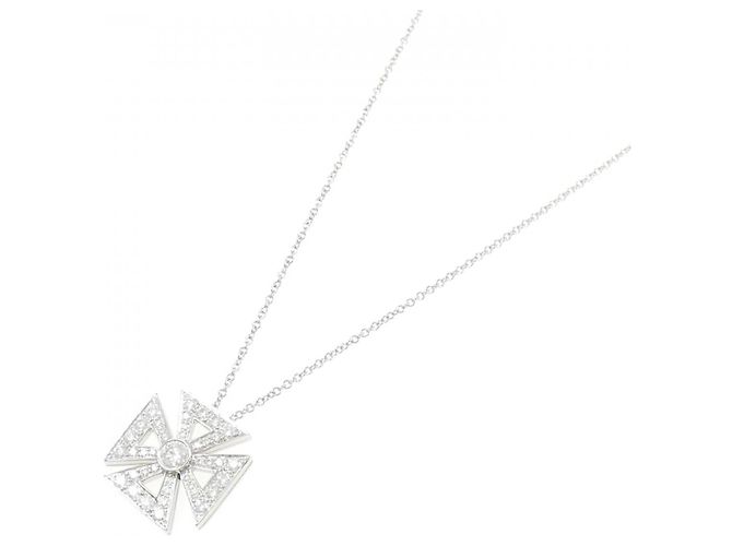 Collana Maltese Cross in platino e diamanti Tiffany & Co. Argento - vista 2