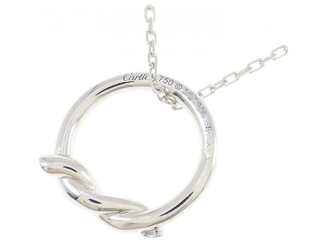 Collana Cartier Entrelacés 750 Oro Bianco Argento - vista 4