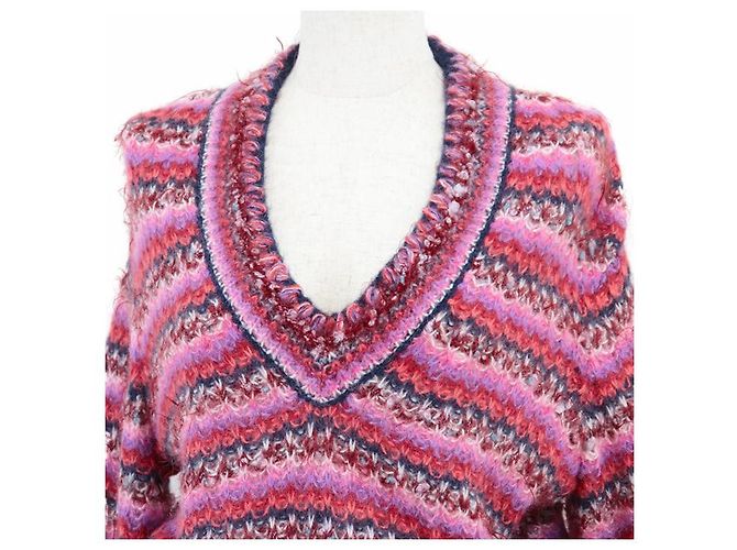 Timeless Chanel Strickpullover aus Alpakamischung Pink - Ansicht 2