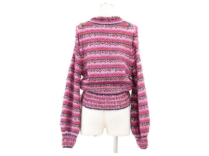 Timeless Chanel Strickpullover aus Alpakamischung Pink - Ansicht 7