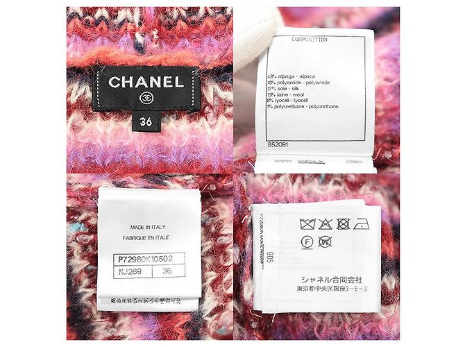 Timeless Chanel Strickpullover aus Alpakamischung Pink - Ansicht 9