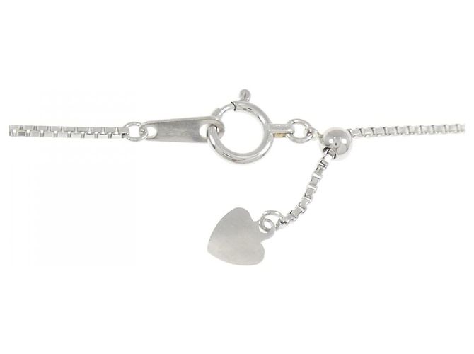 Autre Marque Collana in platino con tre diamanti PT Argento - vista 5