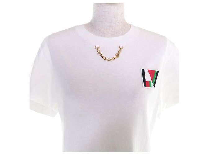 Camiseta Louis Vuitton LVChain Blanco - vista 4