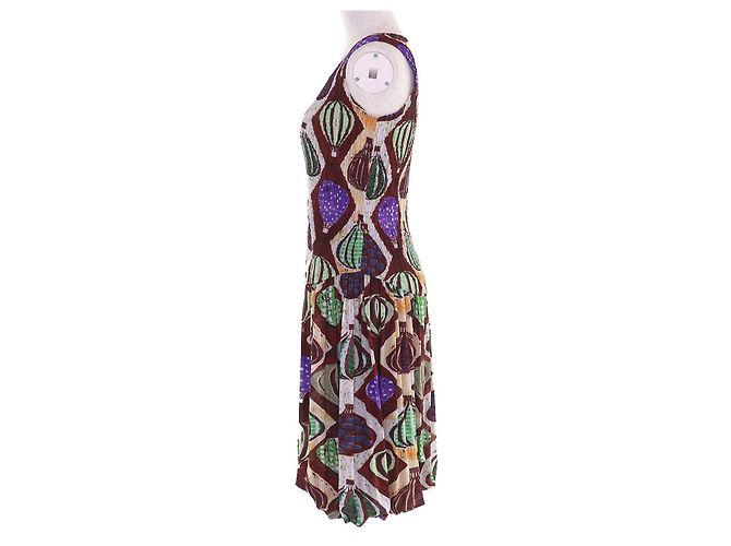 Issey Miyake Completo gonna e top balloon PLEATS PLEASE Marrone Multicolore - vista 2