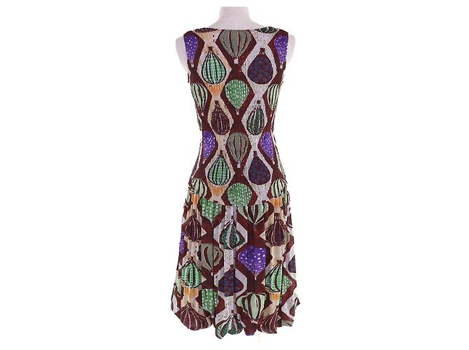 Issey Miyake Completo gonna e top balloon PLEATS PLEASE Marrone Multicolore - vista 3