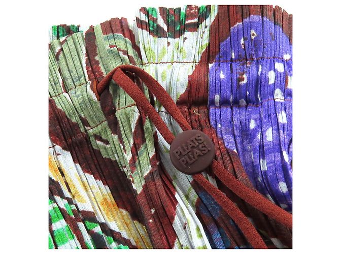 Issey Miyake Completo gonna e top balloon PLEATS PLEASE Marrone Multicolore - vista 8