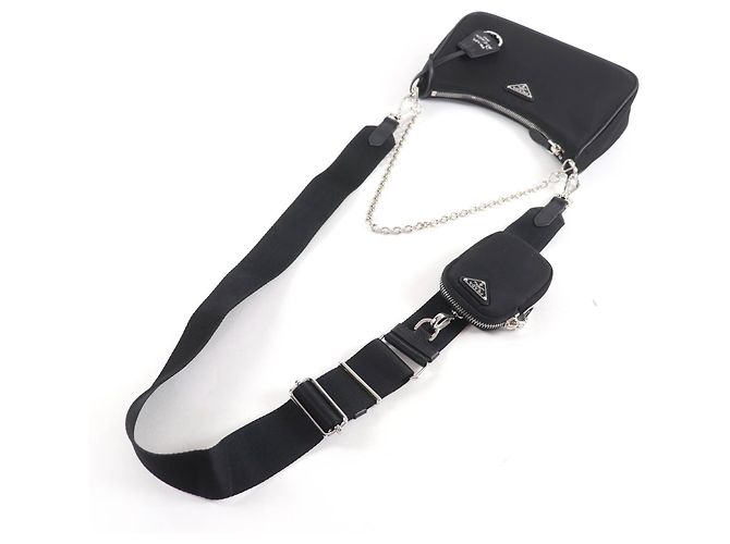 Prada Re-Edition Schultertasche Schwarz - Ansicht 4