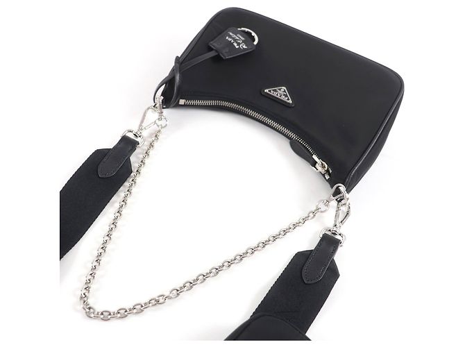 Prada Re-Edition Schultertasche Schwarz - Ansicht 5