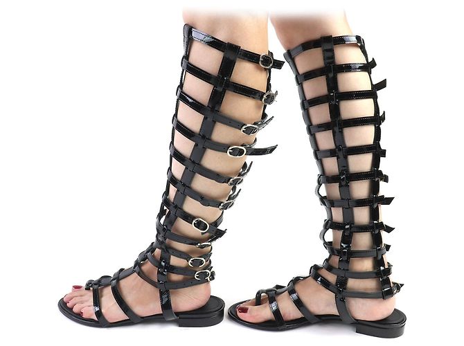 Timeless Sandali lunghi Chanel Nero - vista 3