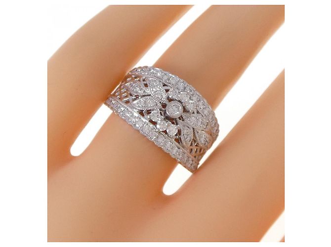 Autre Marque Heiwado Platinum950 Diamond Ring Silber - Ansicht 5