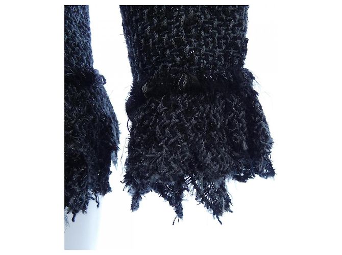 Timeless Chanel Jacke ohne Kragen Schwarz - Ansicht 6