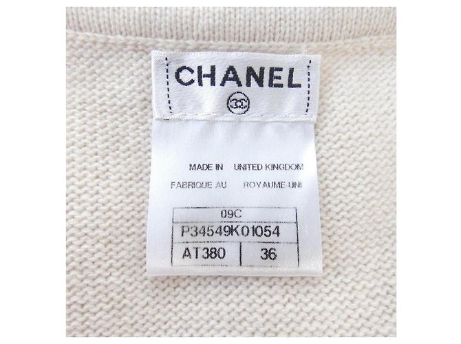 Timeless Cardigan lungo Chanel 100% cashmere Beige - vista 4