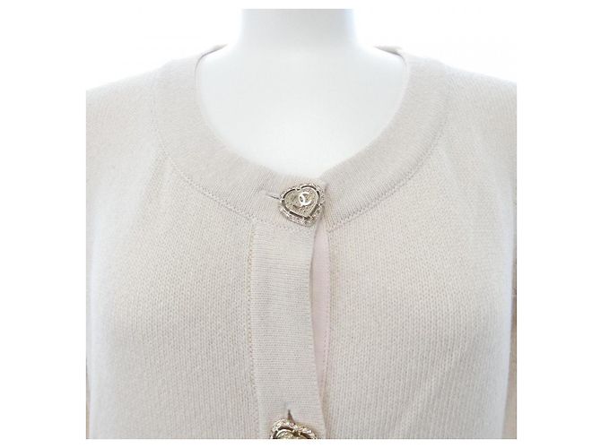 Timeless Cardigan lungo Chanel 100% cashmere Beige - vista 5