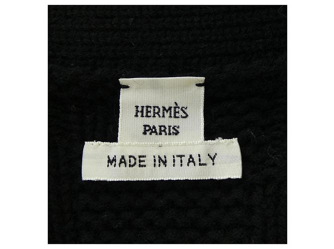 Hermès Wollstrickjacke Hermes 3H2701D4 Schwarz - Ansicht 4
