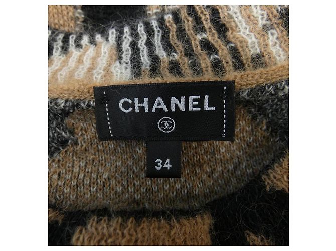Timeless Chanel P75361K10782 23A Kaschmirstrick Braun Schwarz - Ansicht 5