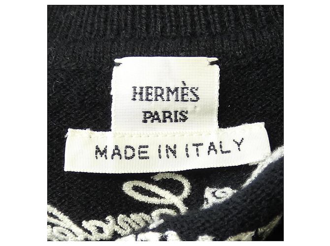 Hermès POSTE ET CAVALERIE Punto de cachemira Negro - vista 4