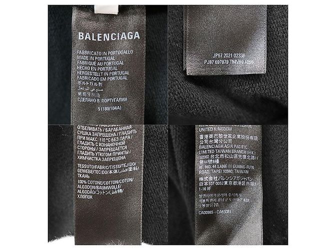 Everyday Sudadera de algodón Balenciaga Cracking Logo Negro - vista 10