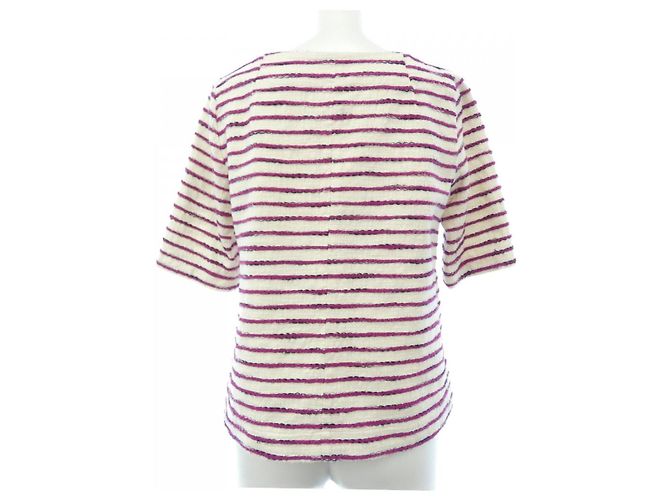 Autre Marque Camiseta de algodón Roberto Collina Rosa Blanco - vista 2
