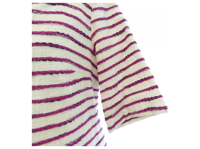 Autre Marque Camiseta de algodón Roberto Collina Rosa Blanco - vista 6