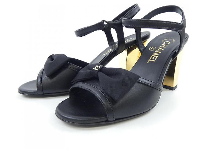 Timeless Sandali Chanel in agnello Nero - vista 3