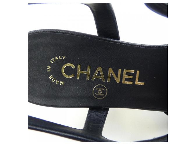 Timeless Sandali Chanel in agnello Nero - vista 6