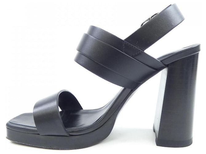 Hermès Hermes Keen Kalbsleder-Sandalen Schwarz - Ansicht 2