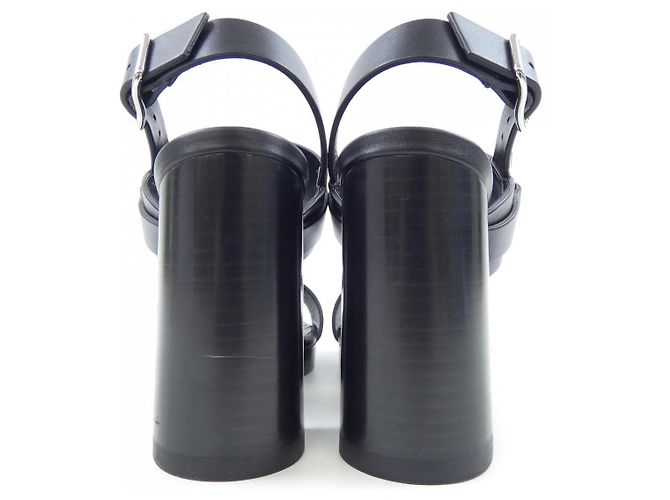 Hermès Hermes Keen Kalbsleder-Sandalen Schwarz - Ansicht 5