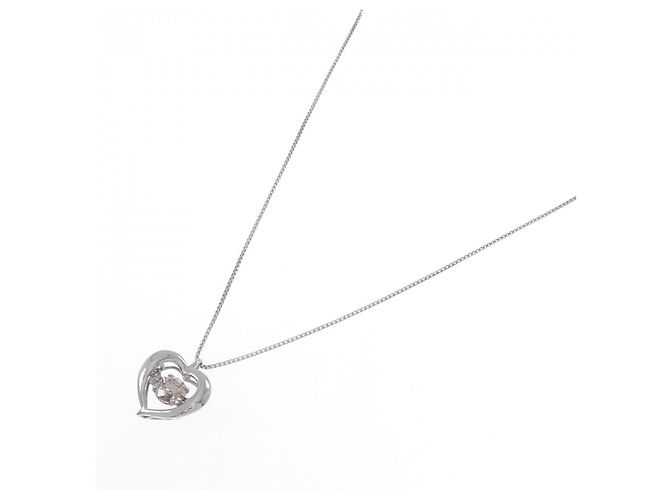 Autre Marque Collana Cuore di Diamanti PT900 PT850 Argento - vista 2
