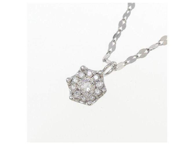 Autre Marque Collana di Diamanti Pt900 Pt850 Argento - vista 3