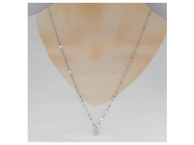 Autre Marque Collana di Diamanti Pt900 Pt850 Argento - vista 6