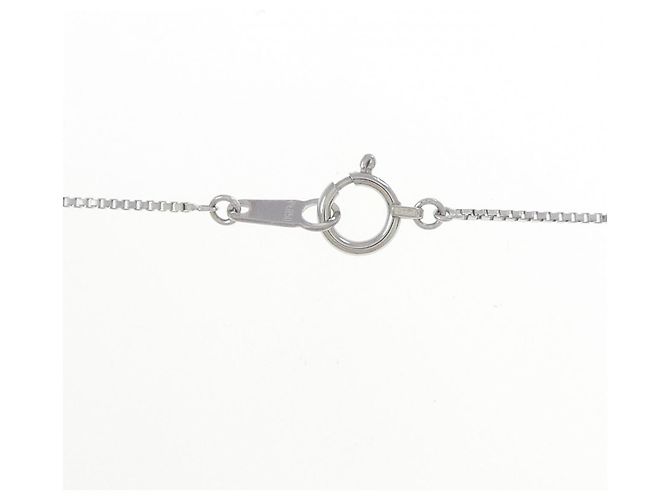 Autre Marque Collana con tre diamanti in Pt850 Argento - vista 5