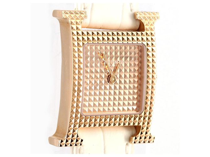 Hermès Hermes H Uhr Au750 Quarz Golden - Ansicht 4
