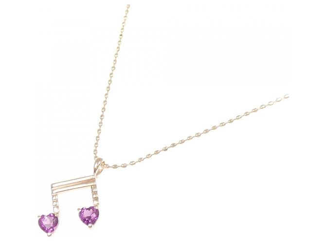 Autre Marque Collana in granato in oro rosa K10 - vista 2