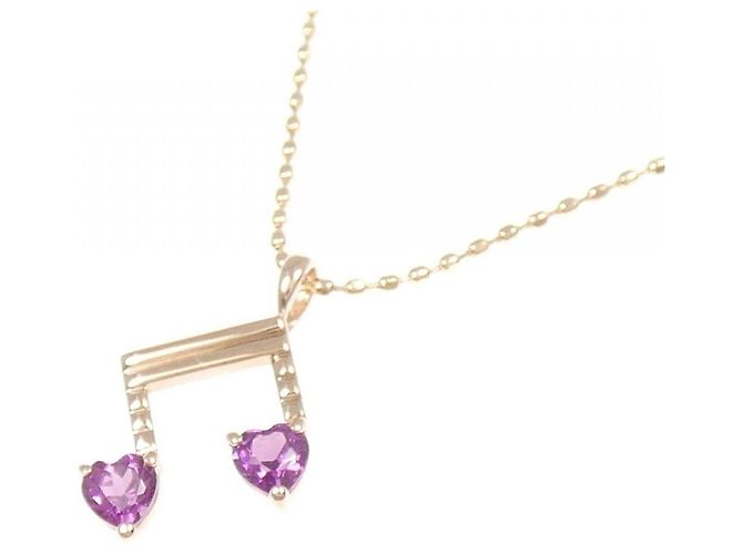 Autre Marque Collana in granato in oro rosa K10 - vista 3